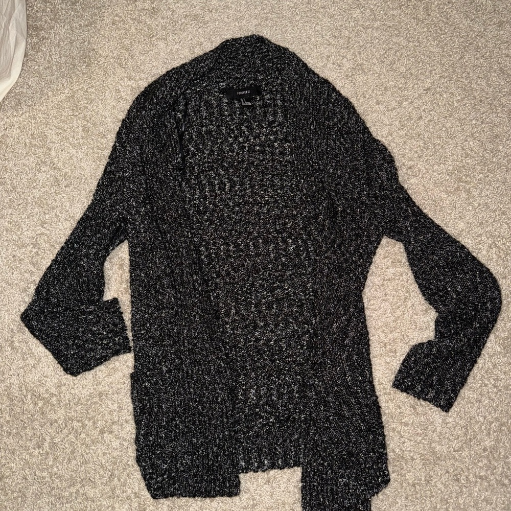 Forever 21 Charcoal Knit Cardigan
